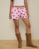 Image of Zhuri Short in Poplin Swirl Pink
