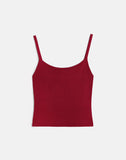 Image of Ziva Knit Cami Vest Top in Burgundy