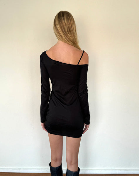 Image of Zylene Mini Dress in Black