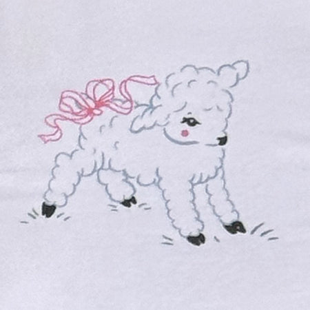 Zyzy Baby Tee in White with Sheep Print