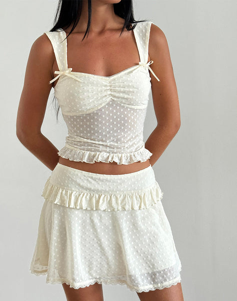 Image of Bartila Top in Ivory Polka Flock