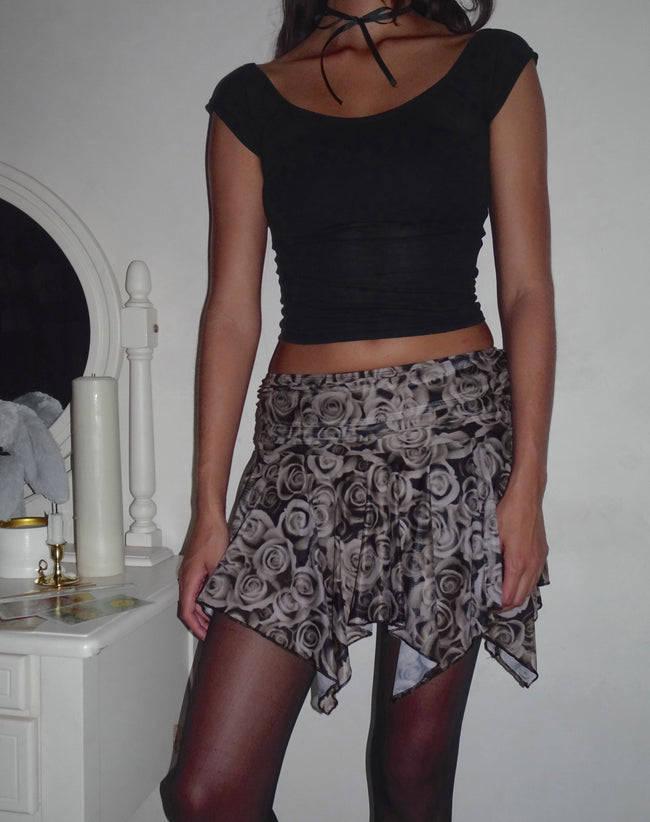 Image of Cordelia Mini Skirt in Autumn Rose Print