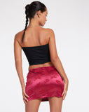 image of Guida Mini Skirt in Rose Flock Magenta