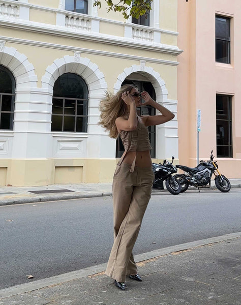 image of MOTEL X JACQUIE Jawi Trouser in Light Taupe