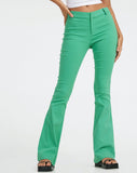 image of Jopanka Flared Leg Trouser in Tailoring Green