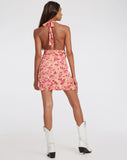 Image of Leana Mini Dress in Dark Wild Flower Cantaloupe