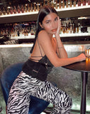 Image of Zoven Trouser in 90s Zebra Black and White