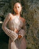 image of MIKA KNITTED SHRUG DESERT TAUPE