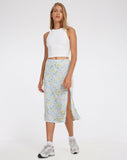 Image of Seko Midi Skirt in Washed Out Pastel Floral