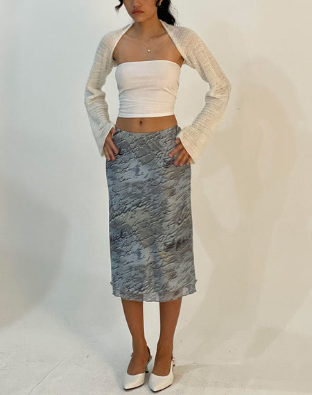 Nola Maxi Skirt in Lumen Floral Blue