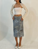 Image of Eldonia Midi Skirt in Mesh Fluid Digi Print