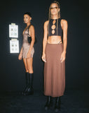 image of Lassie Midi Skirt in Mesh Brown