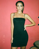 Seldas Bodycon Dress in Black Clasp Gold