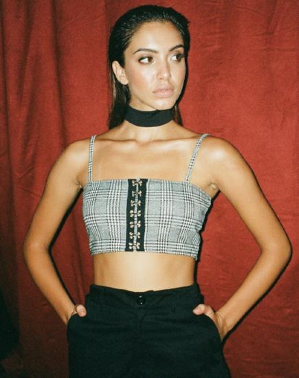 Kyga Crop Top in Charles Check