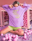 Lottie Longsleeve Tee in Lilac with Instafeed Text  X Top Girl