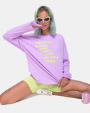 Lottie Longsleeve Tee in Lilac with Instafeed Text  X Top Girl