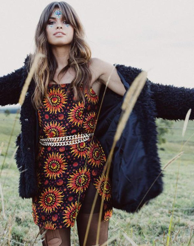 Datista Slip Dress in Hot Sun  X Princess Polly