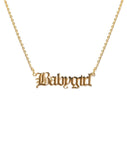 Image of Necklace in “Baby Girl” Gold