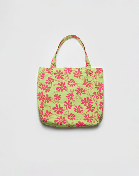 image of MOTEL X BARBARA Barbs Tote Bag in Green Beachy Floral