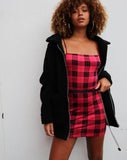 Selah Dress in Winter Plaid Red / Black