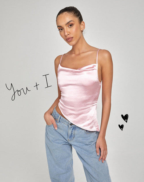 image of Sipin Top in Satin Pink