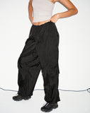 image of Cuties Wide Leg Cargo Trouser in Black