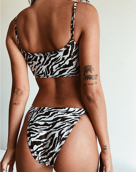 Bulvya Bikini Bottom in Mini Zebra