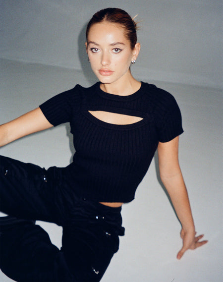 Annesley Crop Top in Black