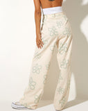 Image of Abba Trouser in Tailoring Graffiti Flower Cream