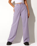 Image of Abba Straight Leg Trouser in Tailoring Purple