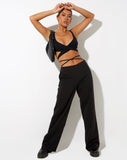 Abner Wide Leg Trouser in Black