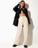 Image of Abner Wide Leg Trouser in Tailoring Cream