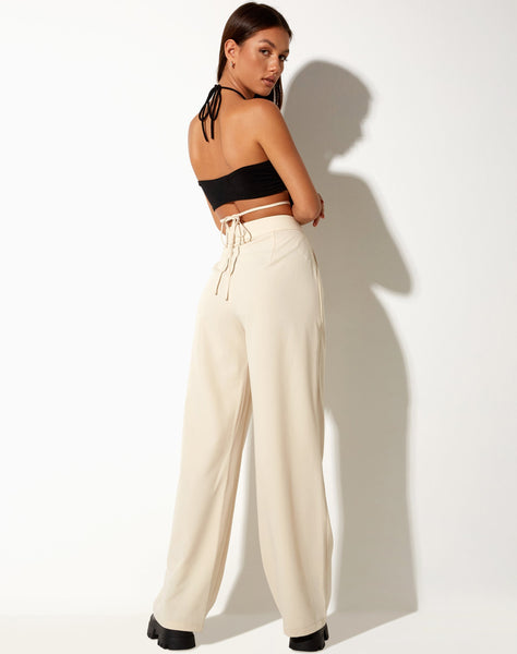 Image of Abner Wide Leg Trouser in Tailoring Cream