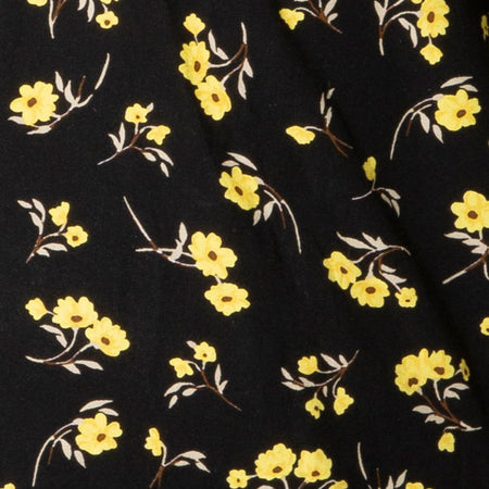 Adara Slip Dress in Buttercup Black and Yellow