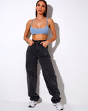 Image of Adda Bralet in Rib Ashy Blue