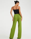 image of Adolia Flared Leg Trouser in Golden Lime