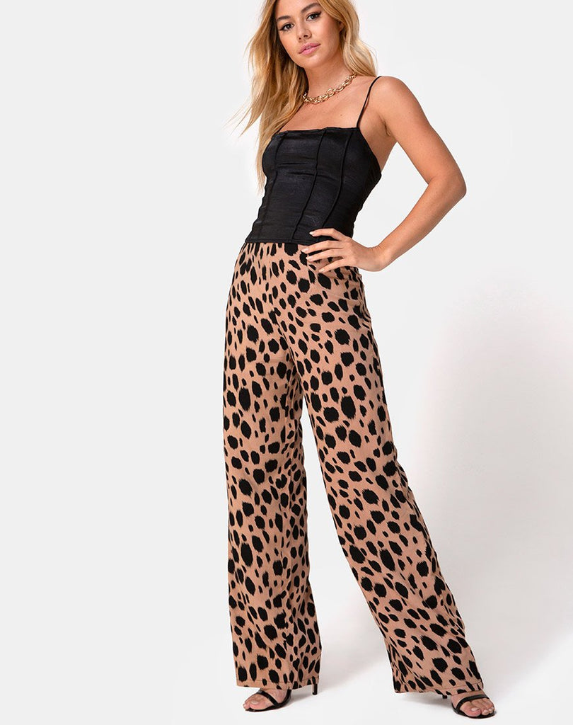 Animal Print Flared Trouser | Aely – motelgifting-com