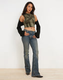 image of Ajak Crop Top in Dystopian Crease Khaki