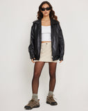 image of Ajeng Low Rise Cargo Mini Skirt in Ecru