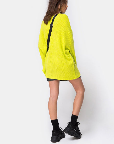 Ajie Oversize Jumper in Lime