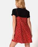 Akina Dress in Falling For You Floral Red