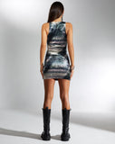 Image of MOTEL X IRIS Alannah Bodycon Dress in Abstract Camo