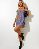 Image of Alegra Mini Dress in Lilac Blossom