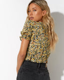 image of Aley Top in Spring Ditsy Yellow