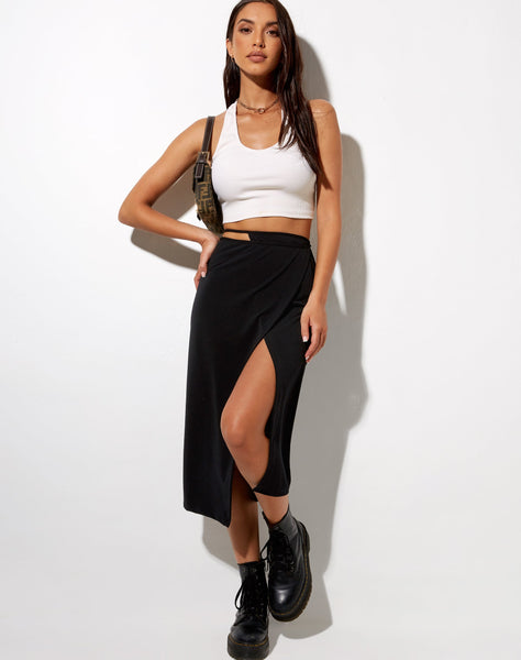 Image of Alicia Midi Skirt in Black