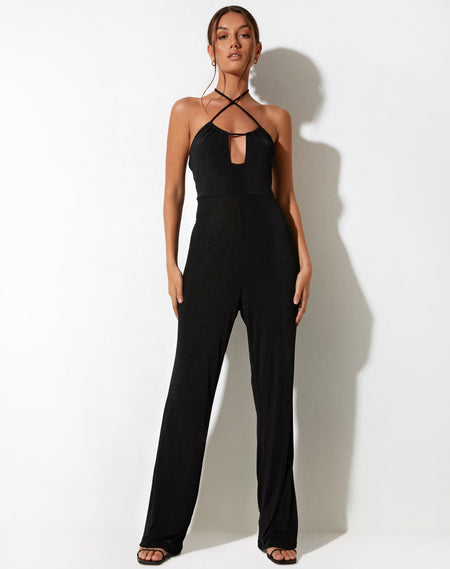 Sasma Jumpsuit in Lycra Black