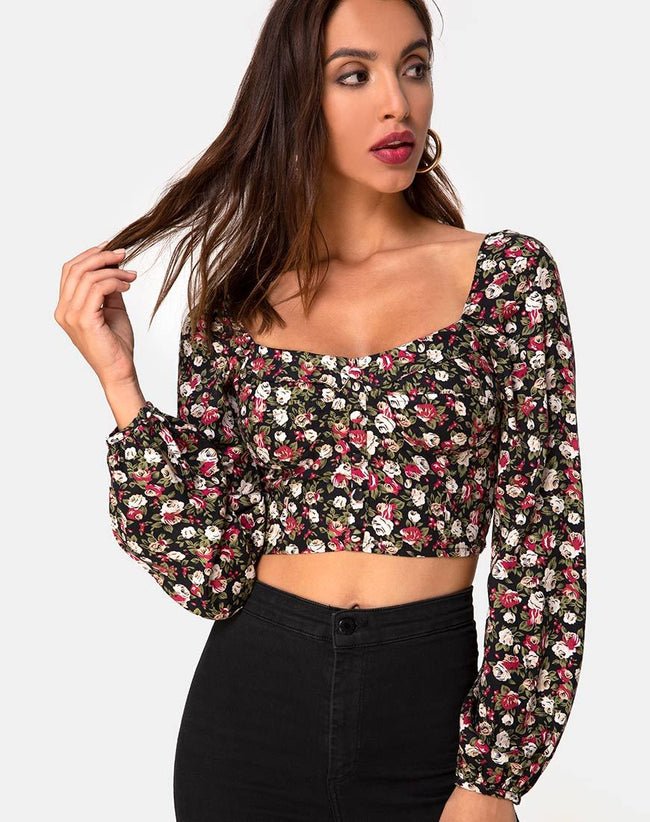 Alor Crop Top in Courtney Floral