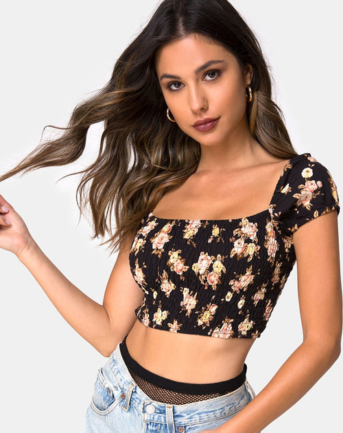 Alya Crop Top in Antique Rose