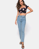 Alya Crop Top in Vintage Rose Pink