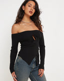 image of Amandari Bardot Top in Black